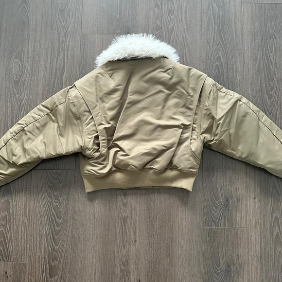 Rag & Bone Nolen cropped bomber jacket, olive NWT - Picture 4 of 5